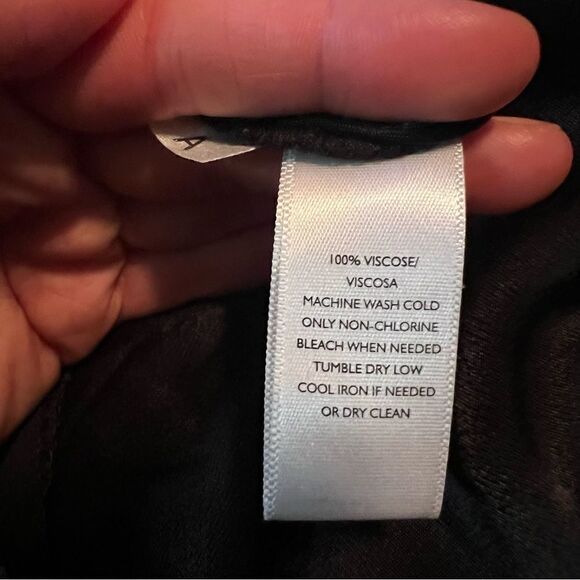 Ann taylor Loft black short sleeve mini dress with white trims - Picture 3 of 10